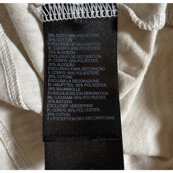 THE NORTH FACE Women's Marina Luxe Crew Neck T Shirt Cream Gray Small Minimalist - Picture 8 of 11